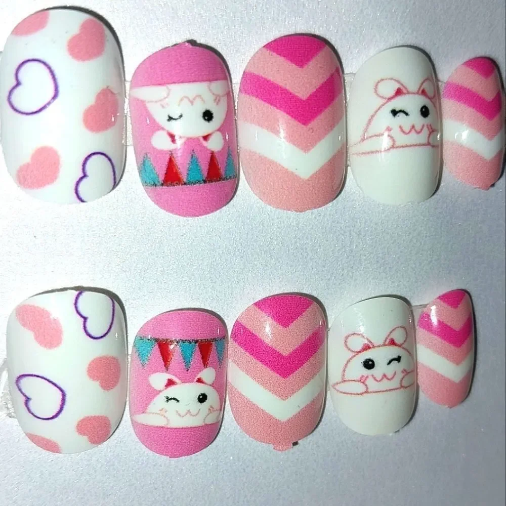 Kids custom 10pc  press on nails for girls and teens